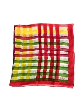 Echo 100% Silk Plaid Lightweight Square Scarf Classic